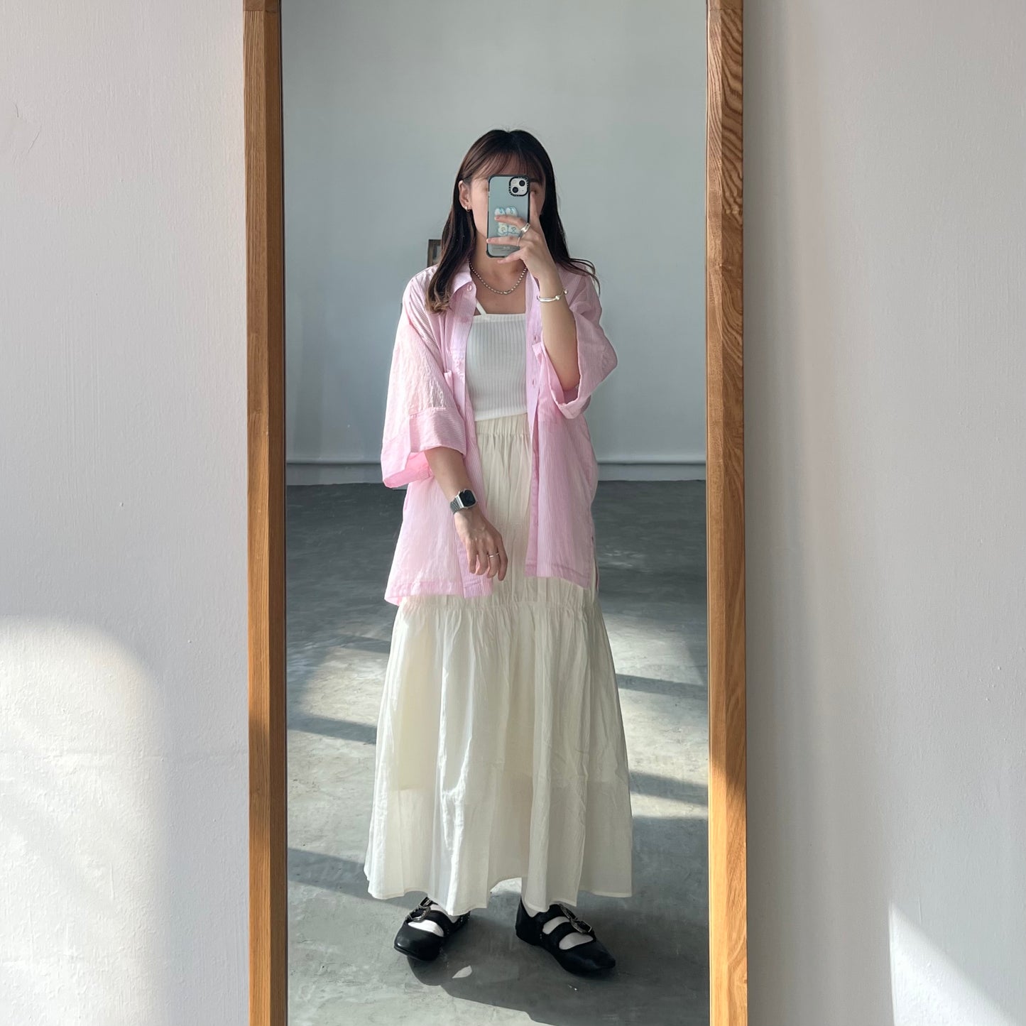 Stripe Short Sleeve Big Shirt