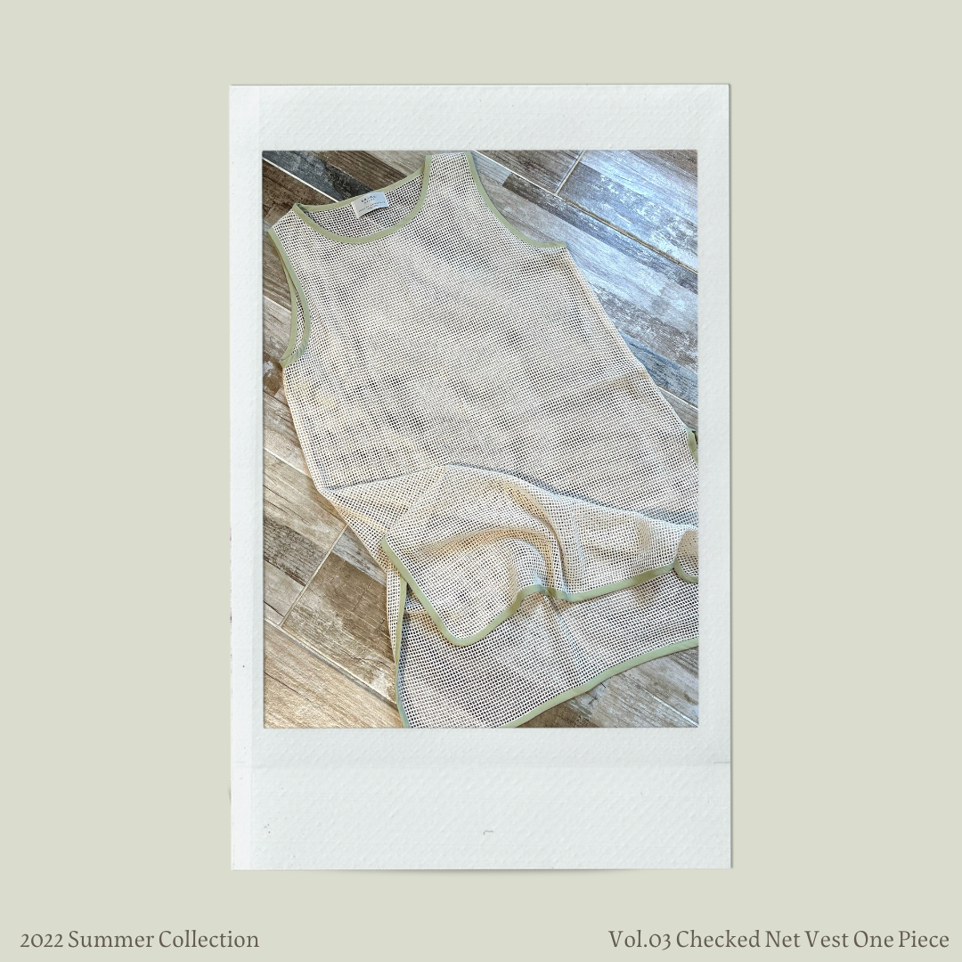 Vol.03 Checked Net Vest One Piece