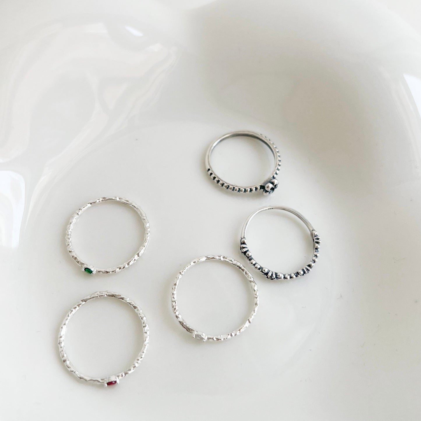 S925 Small Crystal Ring
