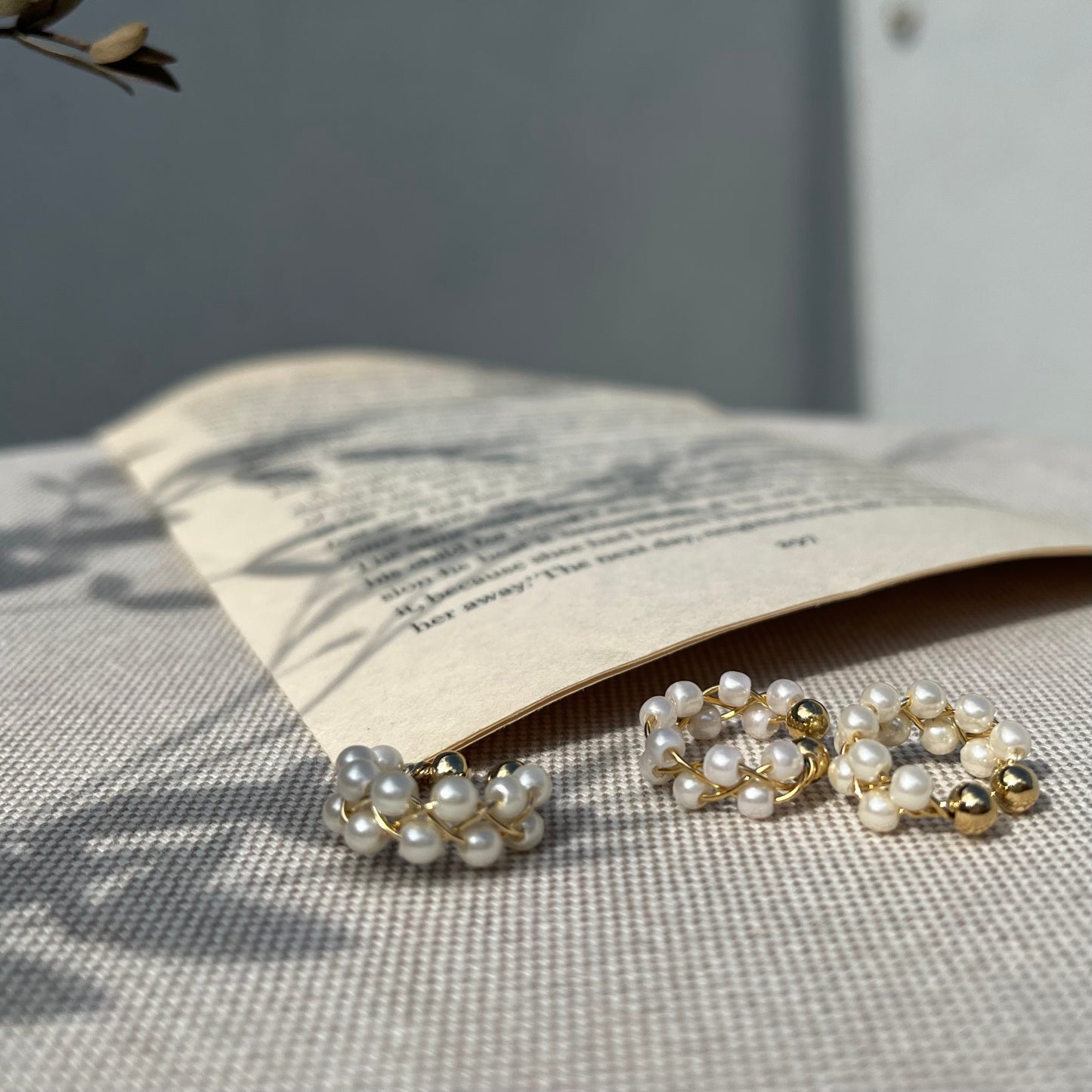 Double Pear Round Ear Cuff
