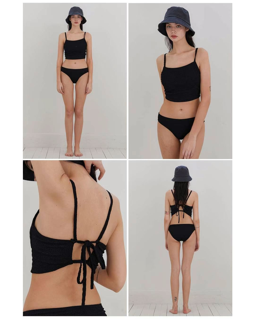 SW05- Texture Bikini - Black | Lime