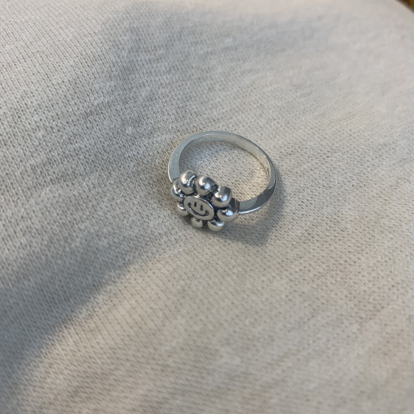 S925花花哈哈笑戒指