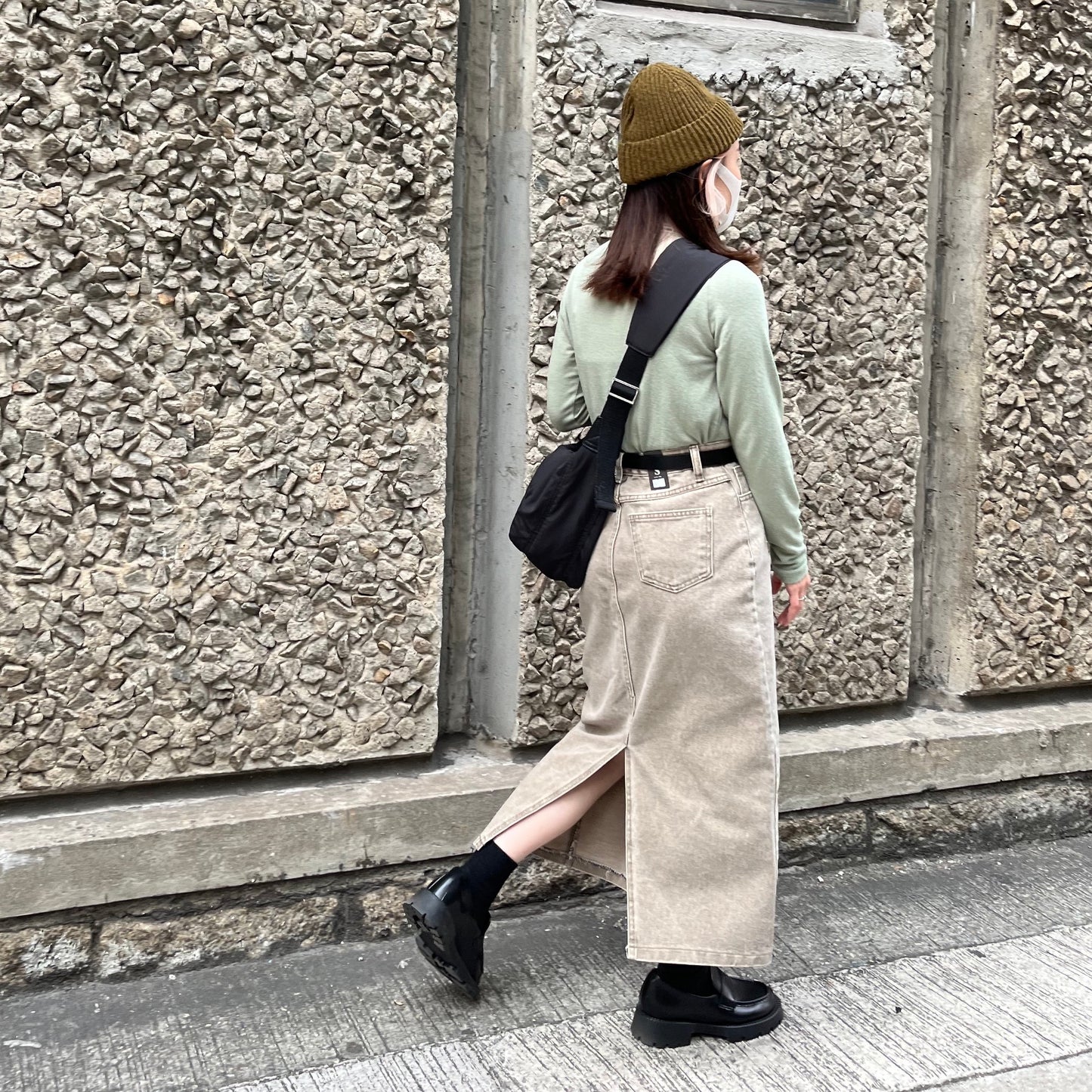 Straight Denim Skirt