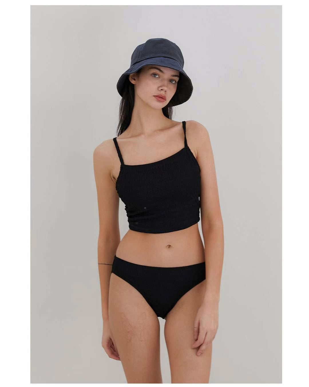 SW05- Texture Bikini - Black | Lime