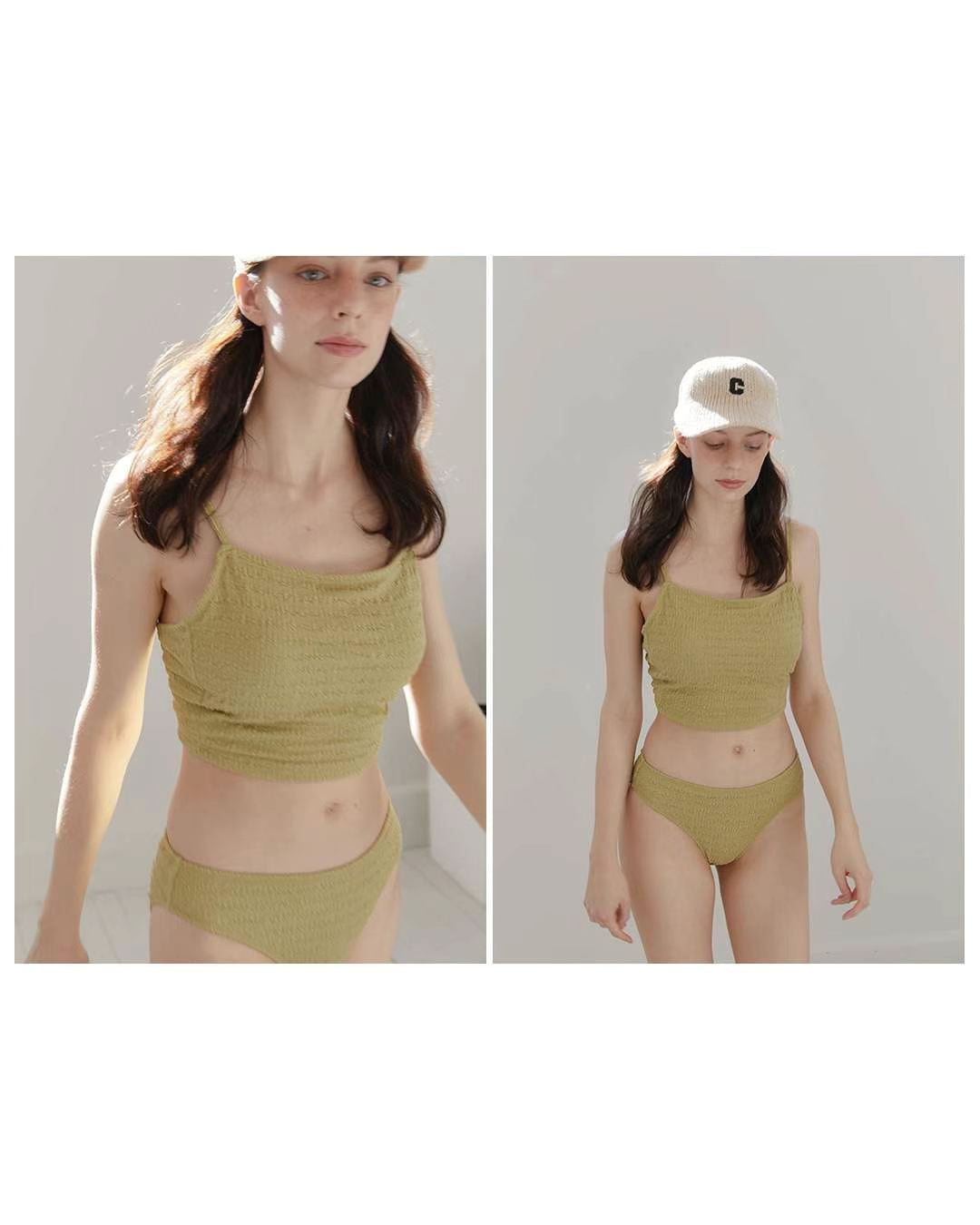 SW05- Texture Bikini - Black | Lime