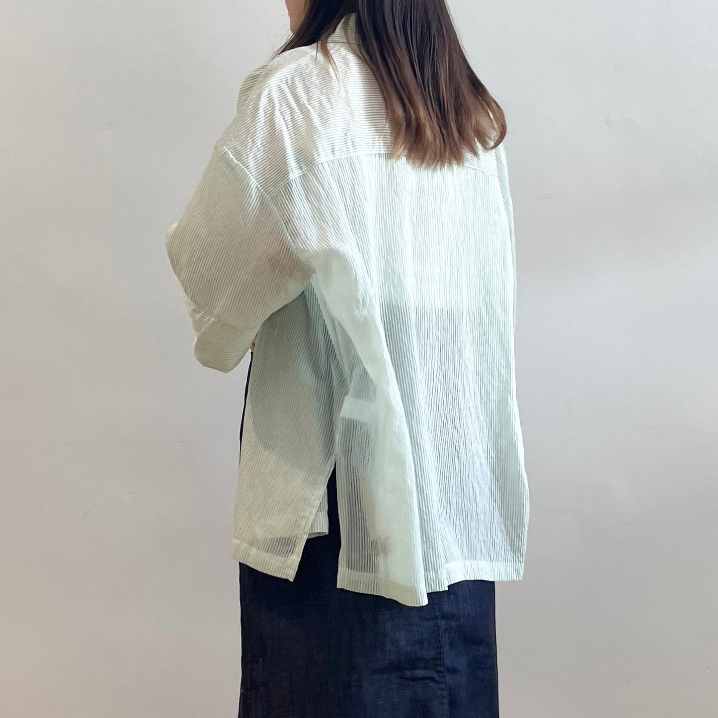 Stripe Short Sleeve Big Shirt