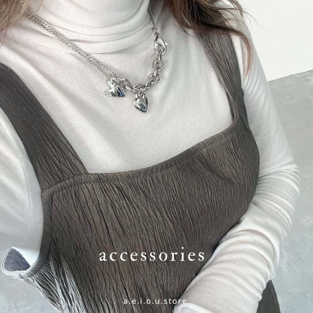 AC25- Heart Chunky Necklace