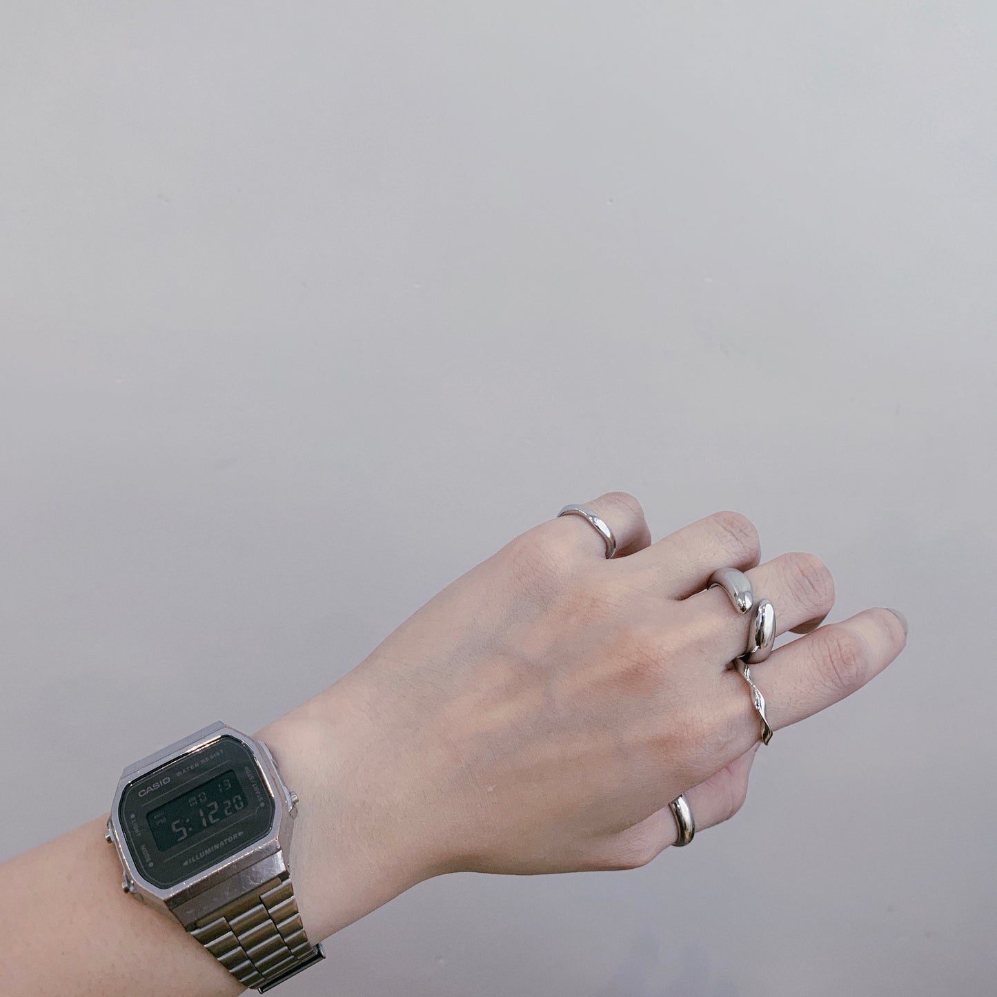 4 in 1 set Rings - curve