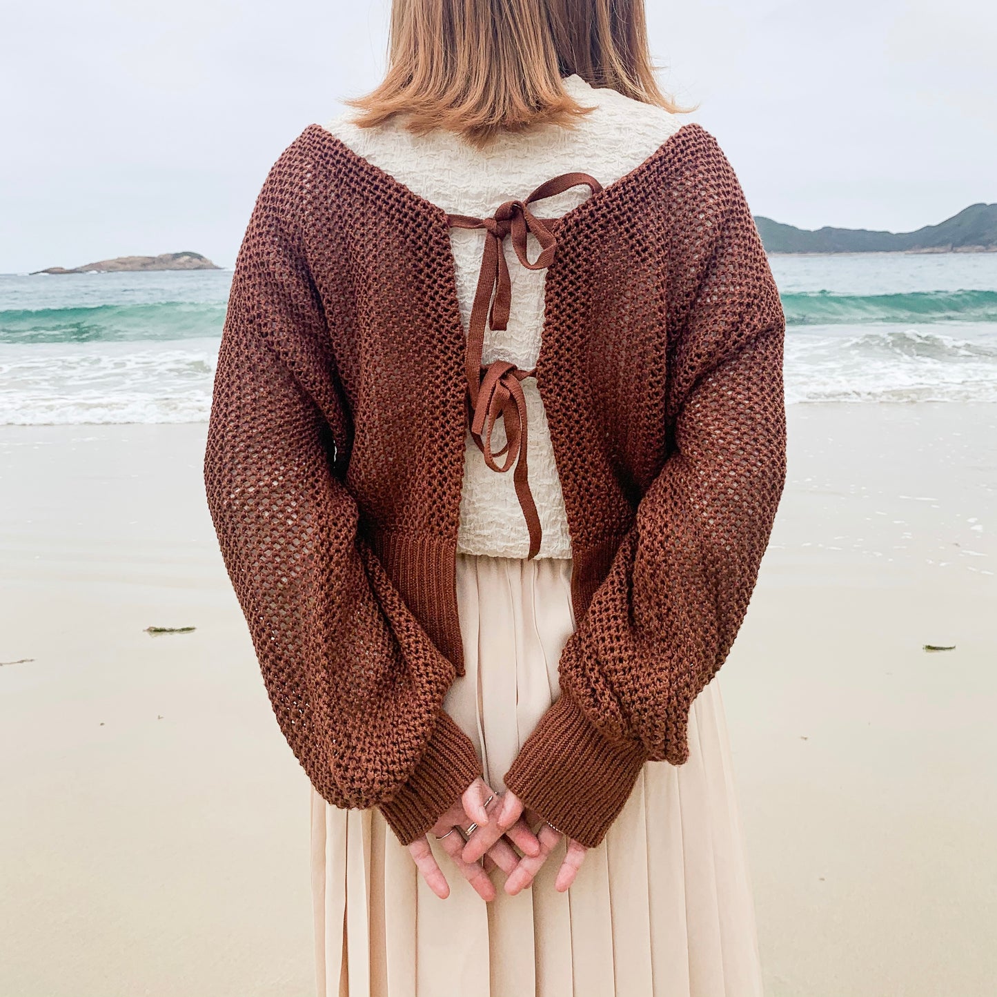 2 way bow knitted Cardigan