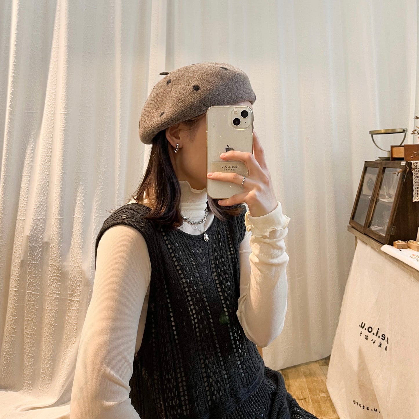Dot Dot Wool Beret
