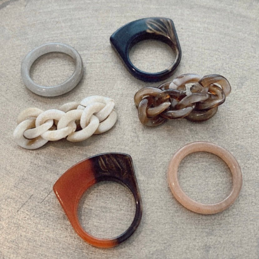 Acrylic 3 in 1 Set Rings