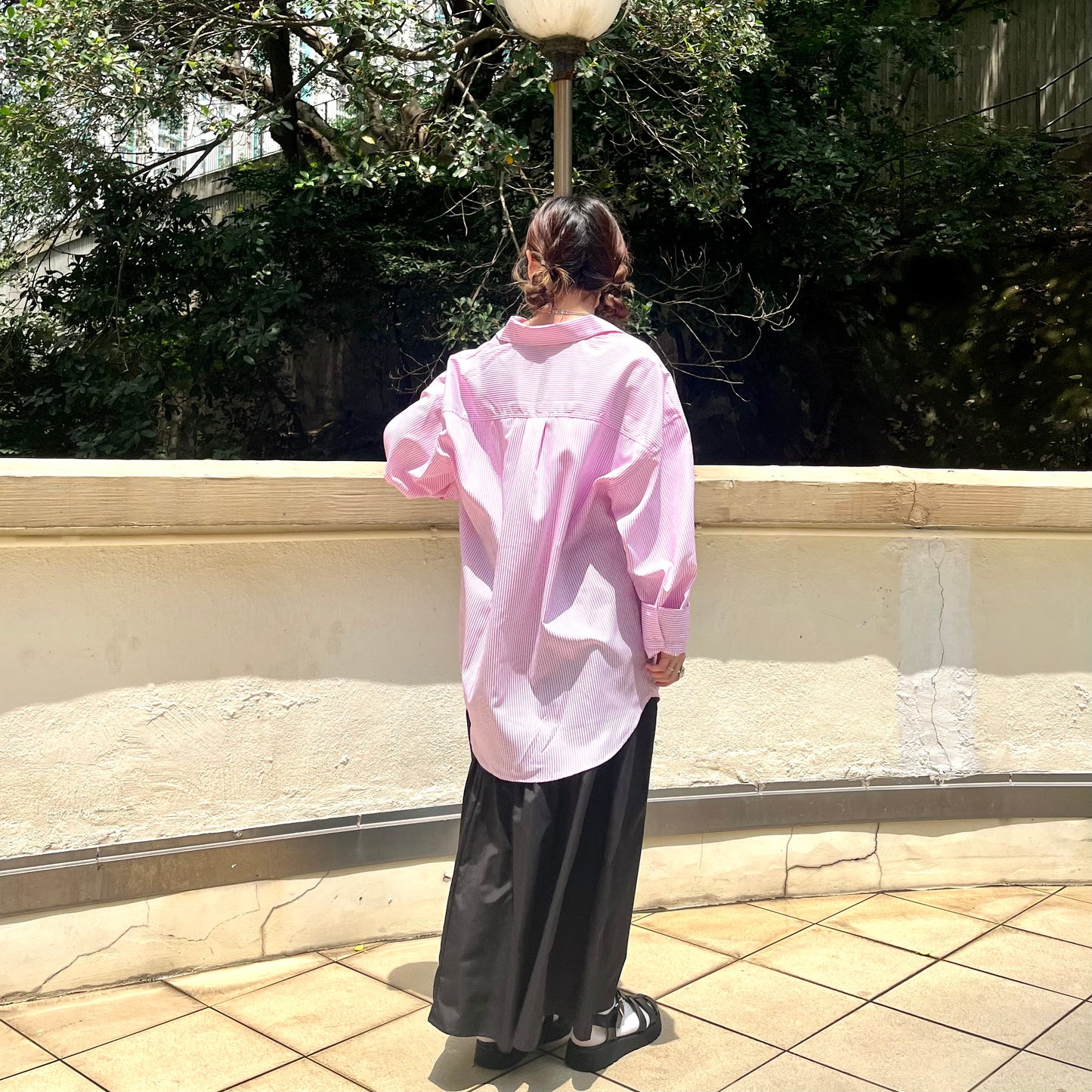 TP127- Button Shirt | Pink | Green