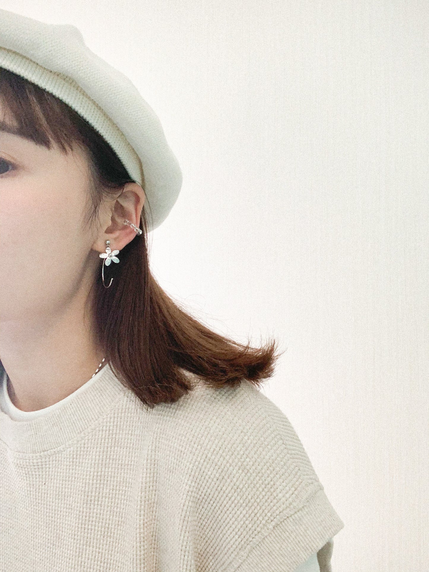 透明珠珠 ear cuff
