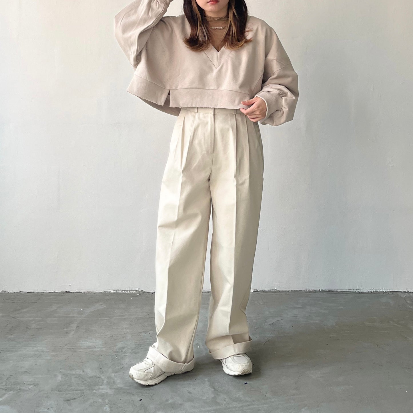 TP19- 2 Part High Neck Top