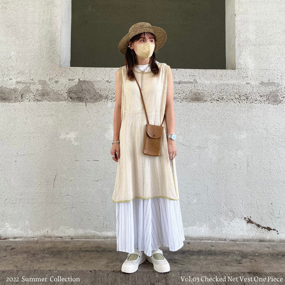 Vol.03 Checked Net Vest One Piece