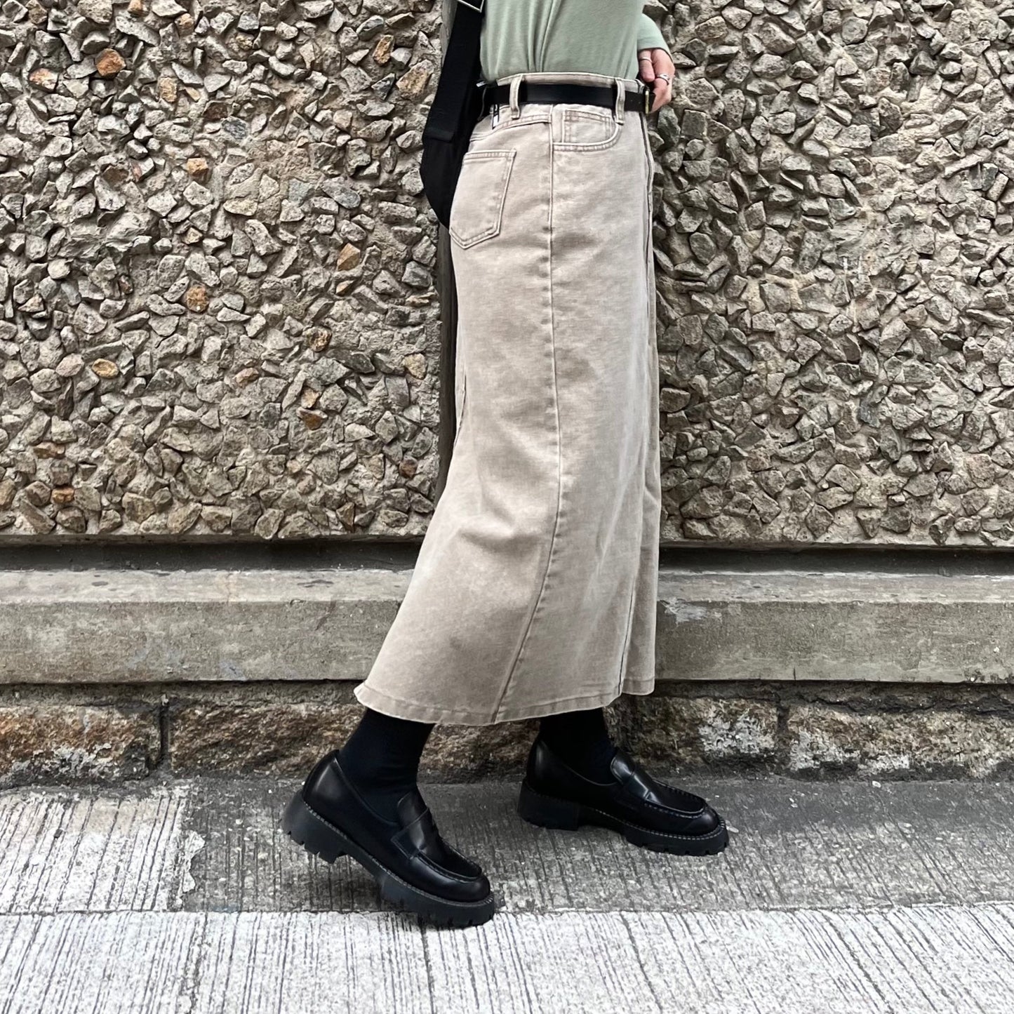 Straight Denim Skirt