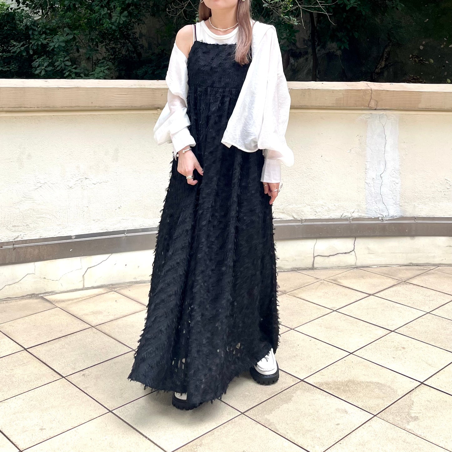 OP21- Soso Long One Piece | Ivory | Black