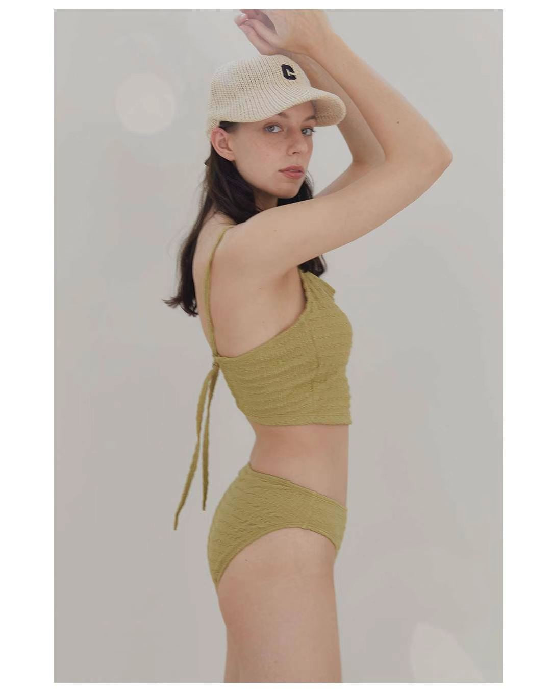 SW05- Texture Bikini - Black | Lime