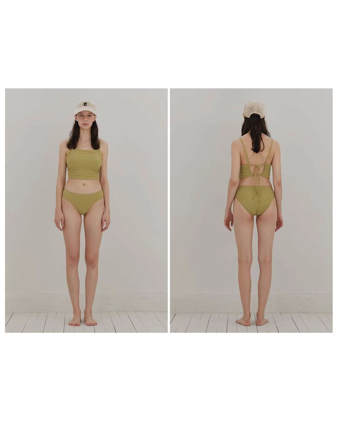 SW05- Texture Bikini - Black | Lime