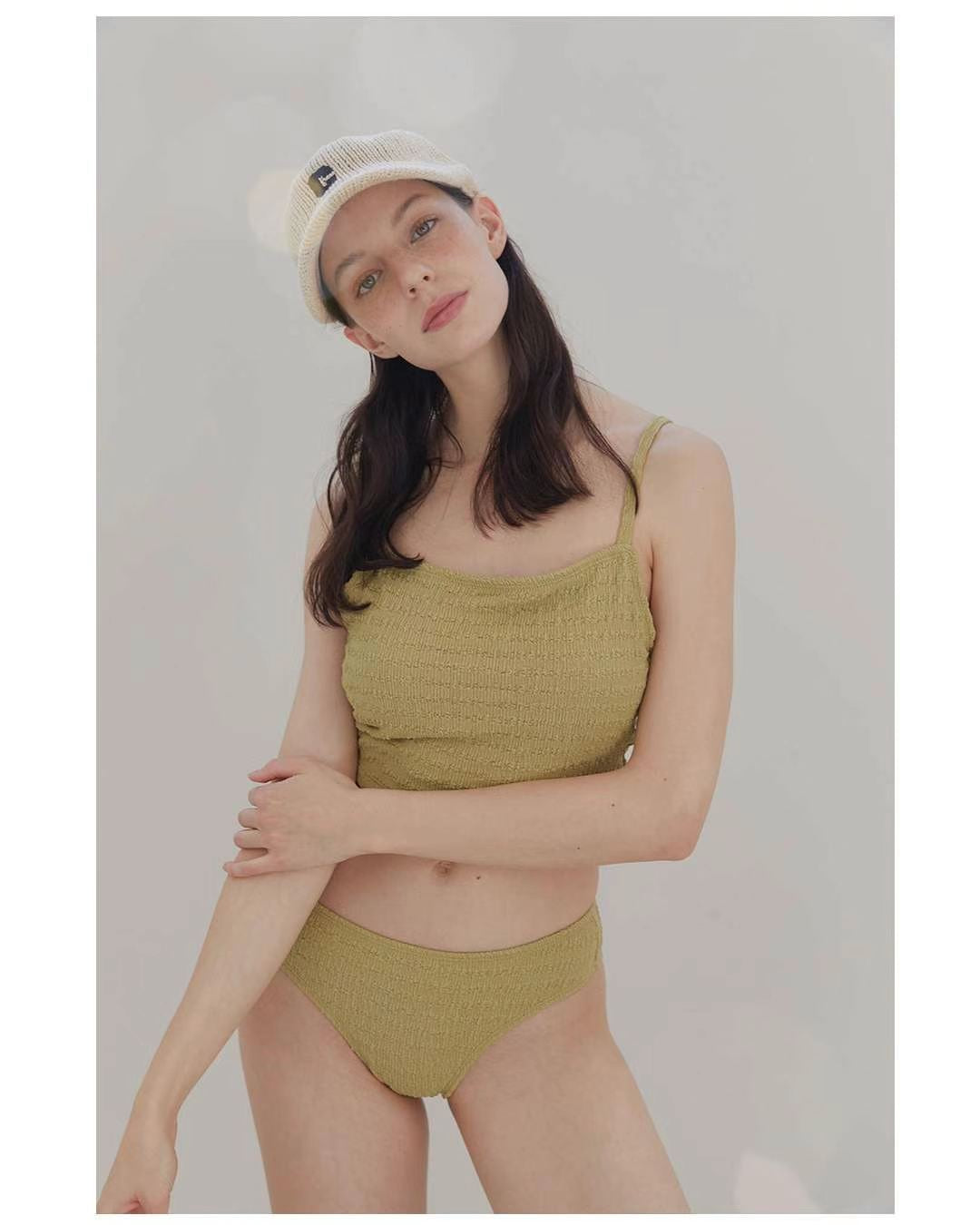 SW05- Texture Bikini - Black | Lime