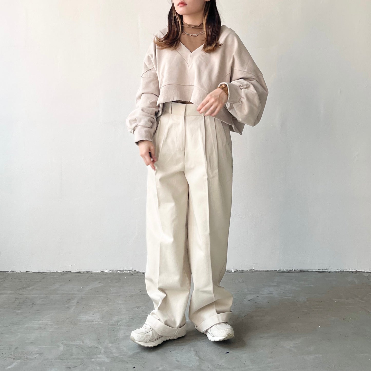 TP19- 2 Part High Neck Top