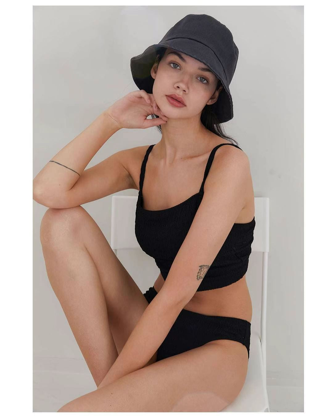 SW05- Texture Bikini - Black | Lime