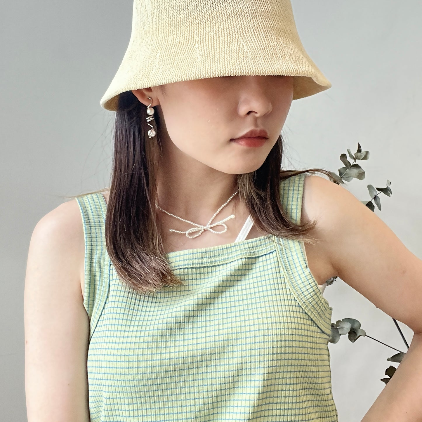 Ribbon Pearl Necklace
