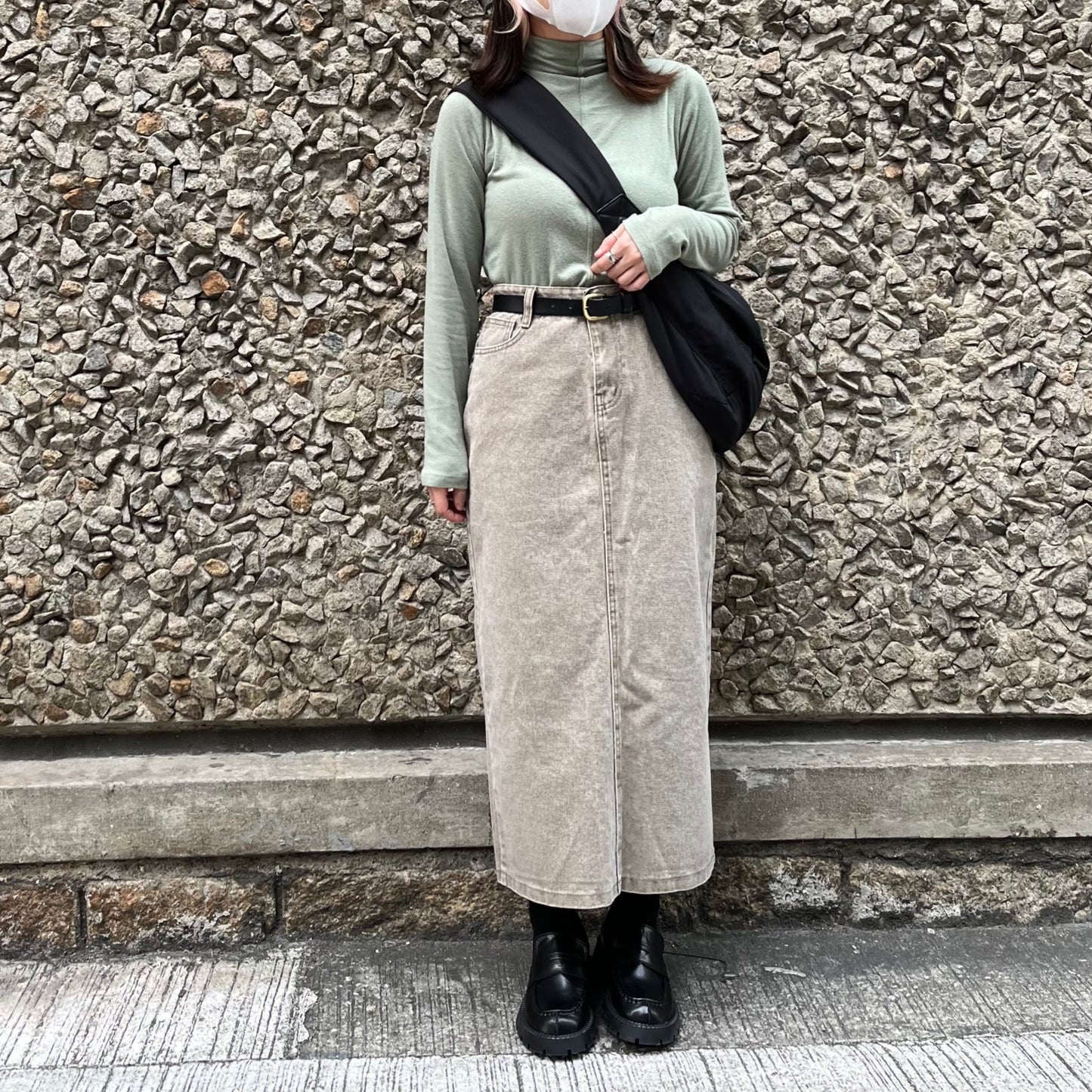 Straight Denim Skirt