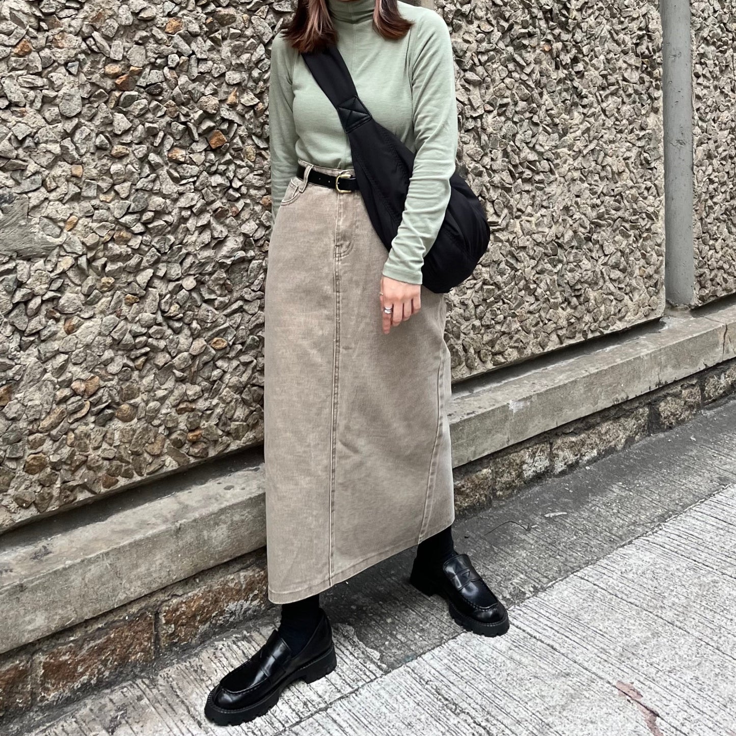 Straight Denim Skirt