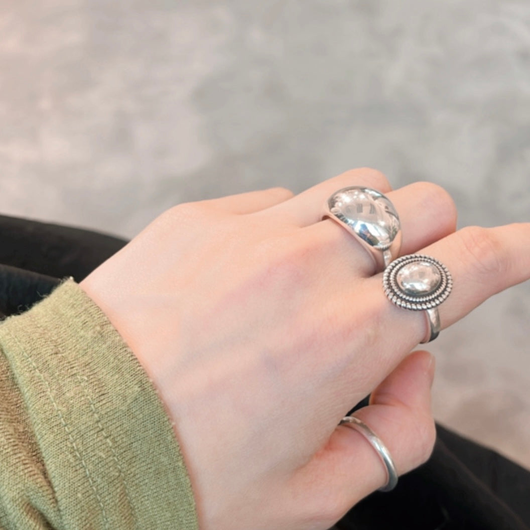 人氣選物 AC44- S925 Big Olive Ring