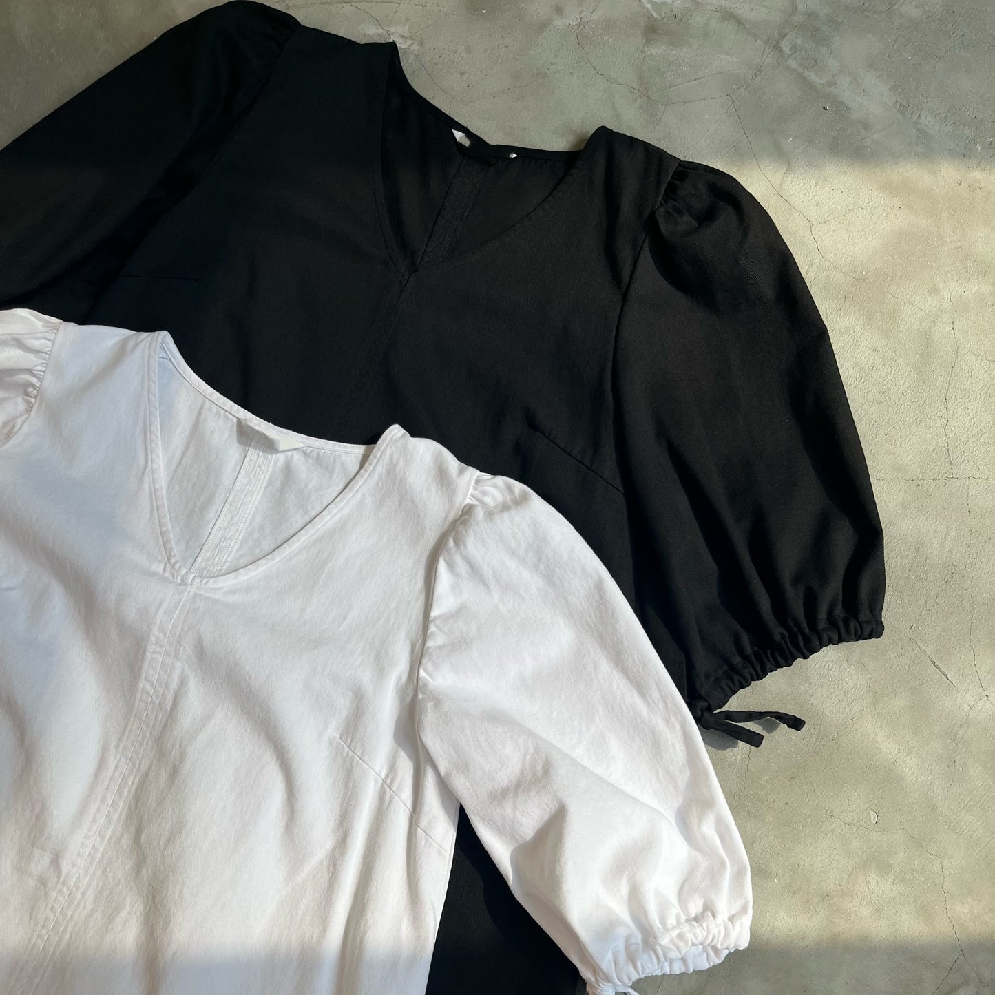OP14- Ribbon Sleeve One Piece | White | Black