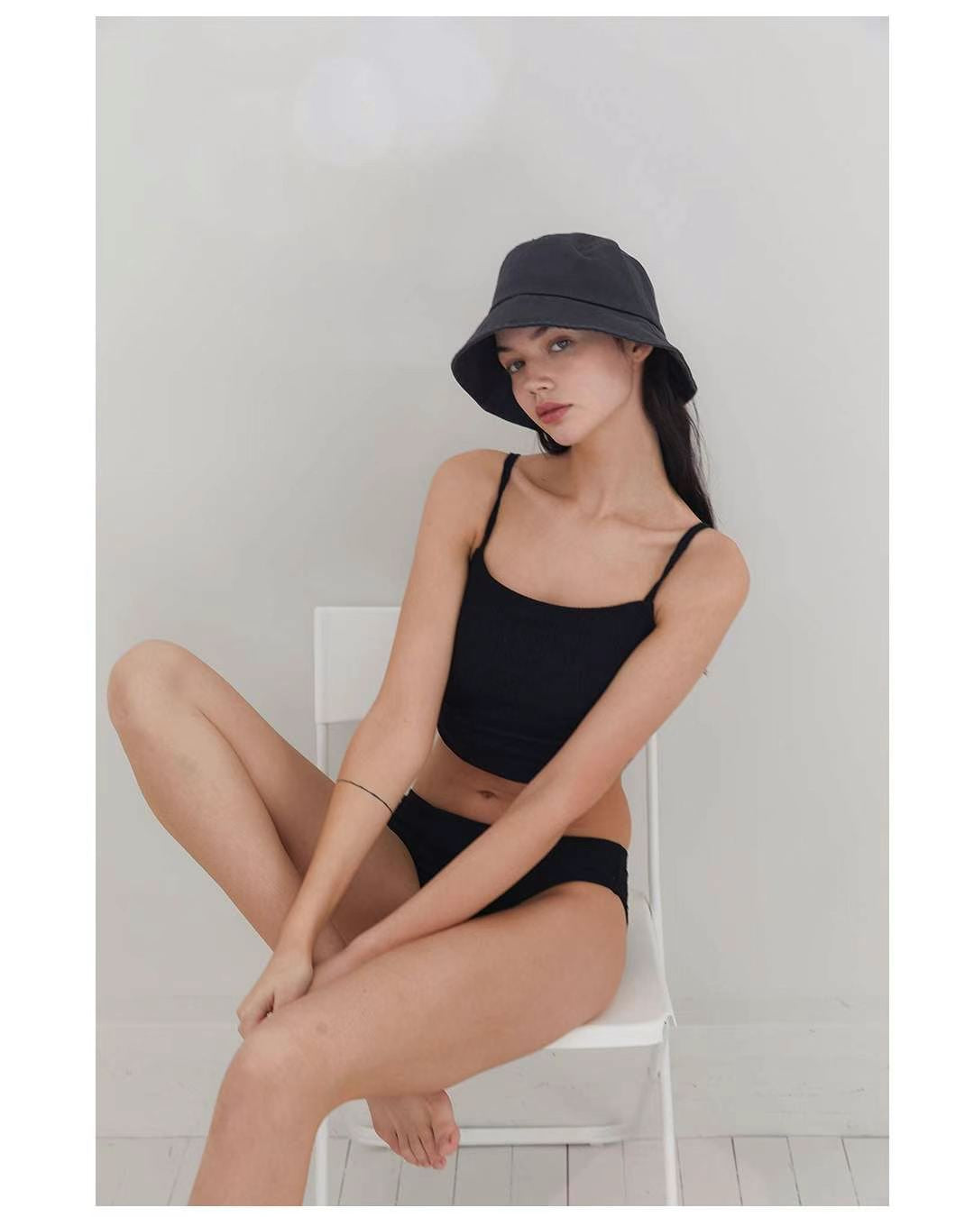 SW05- Texture Bikini - Black | Lime