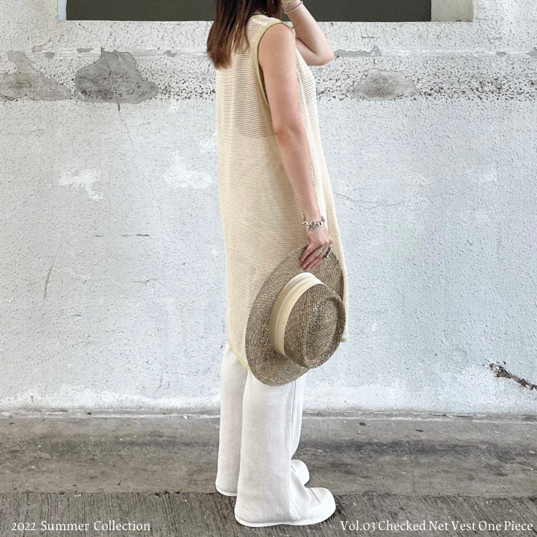 Vol.03 Checked Net Vest One Piece