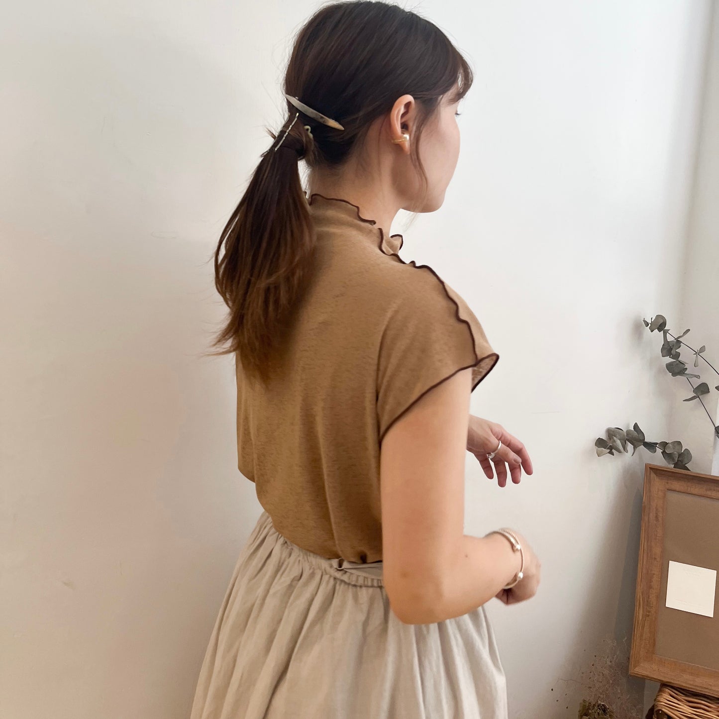 2 Way French Sleeve Color Top
