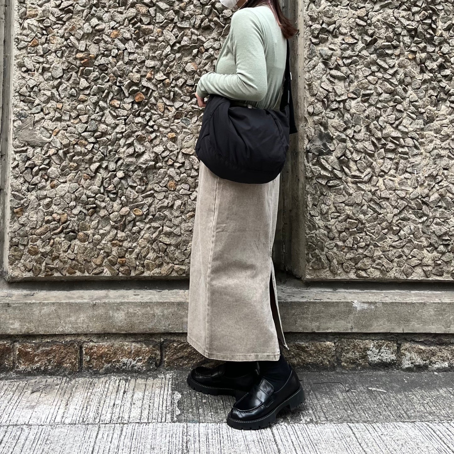 Straight Denim Skirt