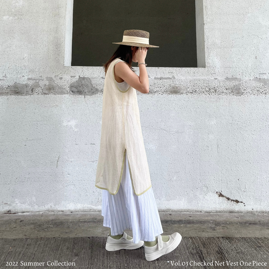Vol.03 Checked Net Vest One Piece