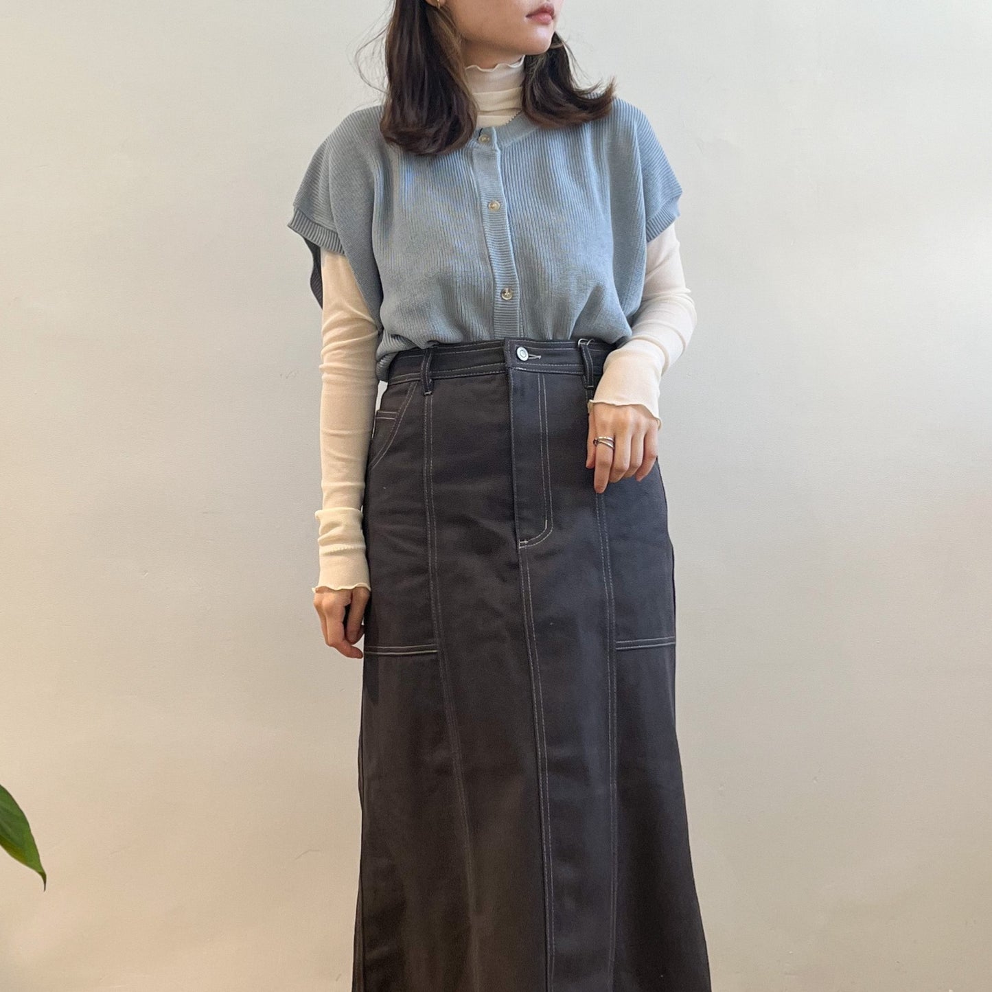 2 way French Sleeve Knitted Vest