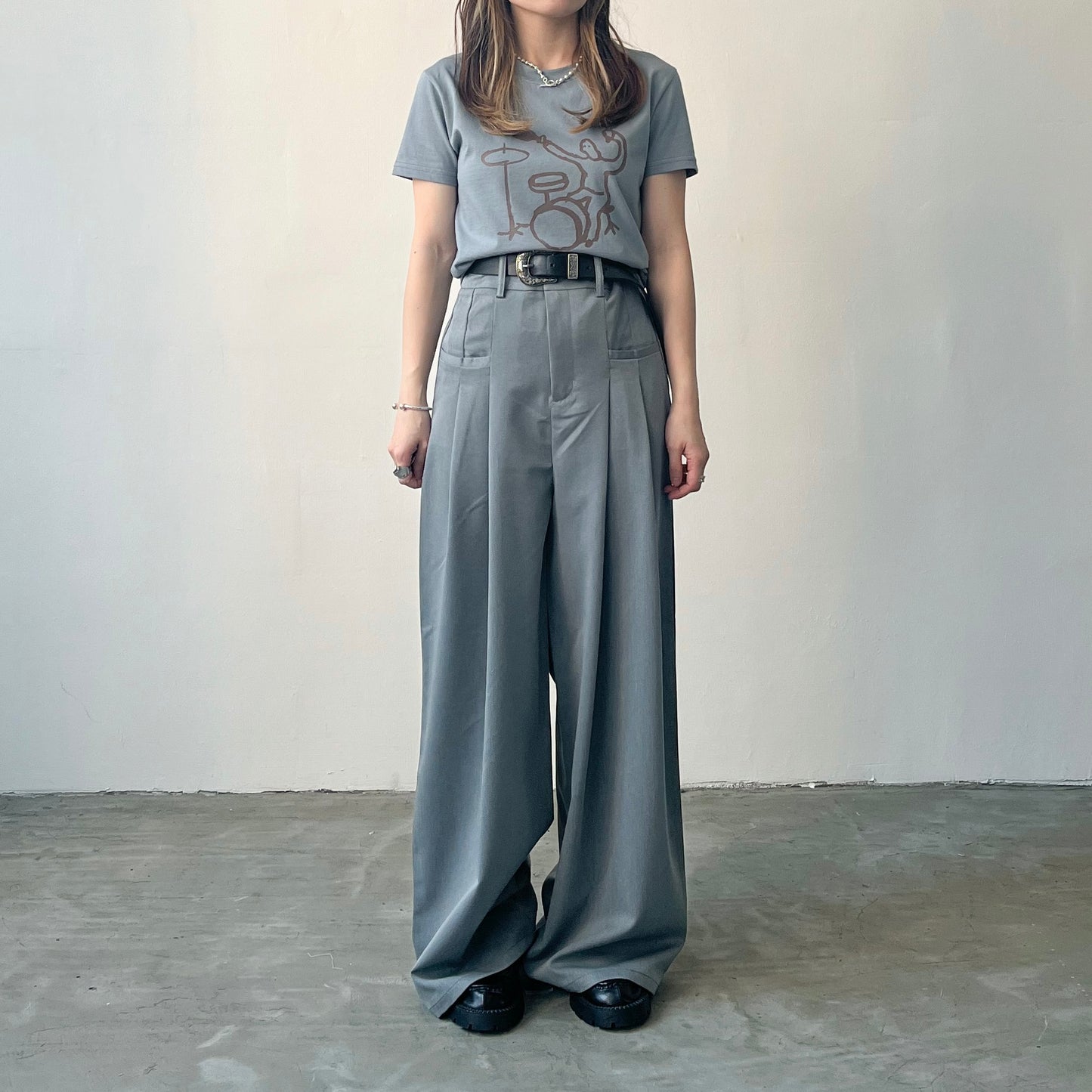 PT18- High waist Long Trousers