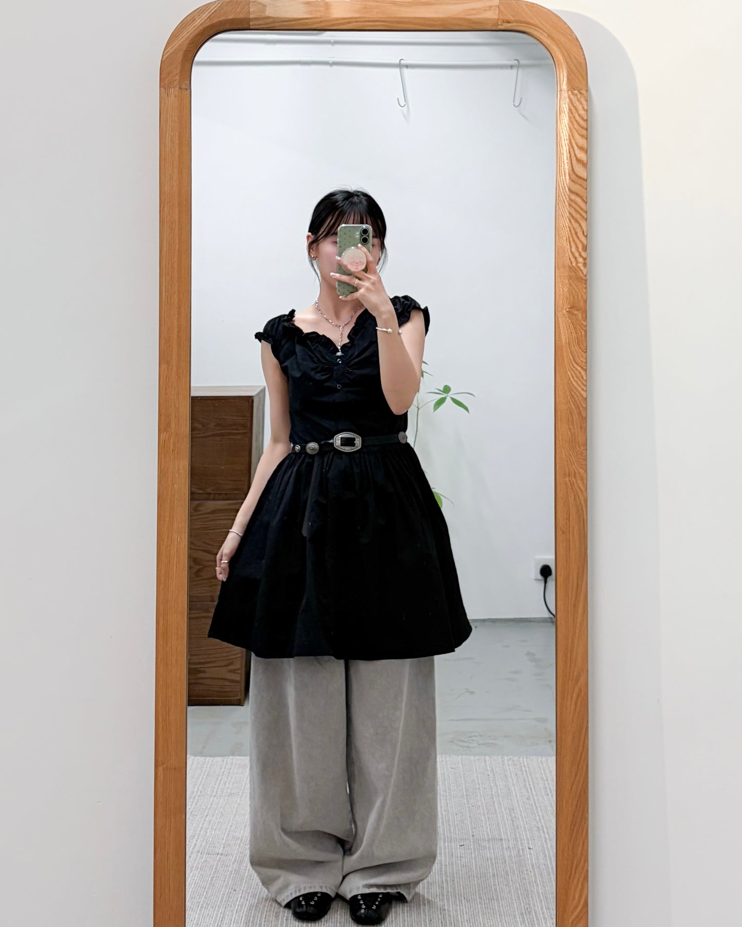 PT109- Denim Tuck Pant | Yellow | Grey