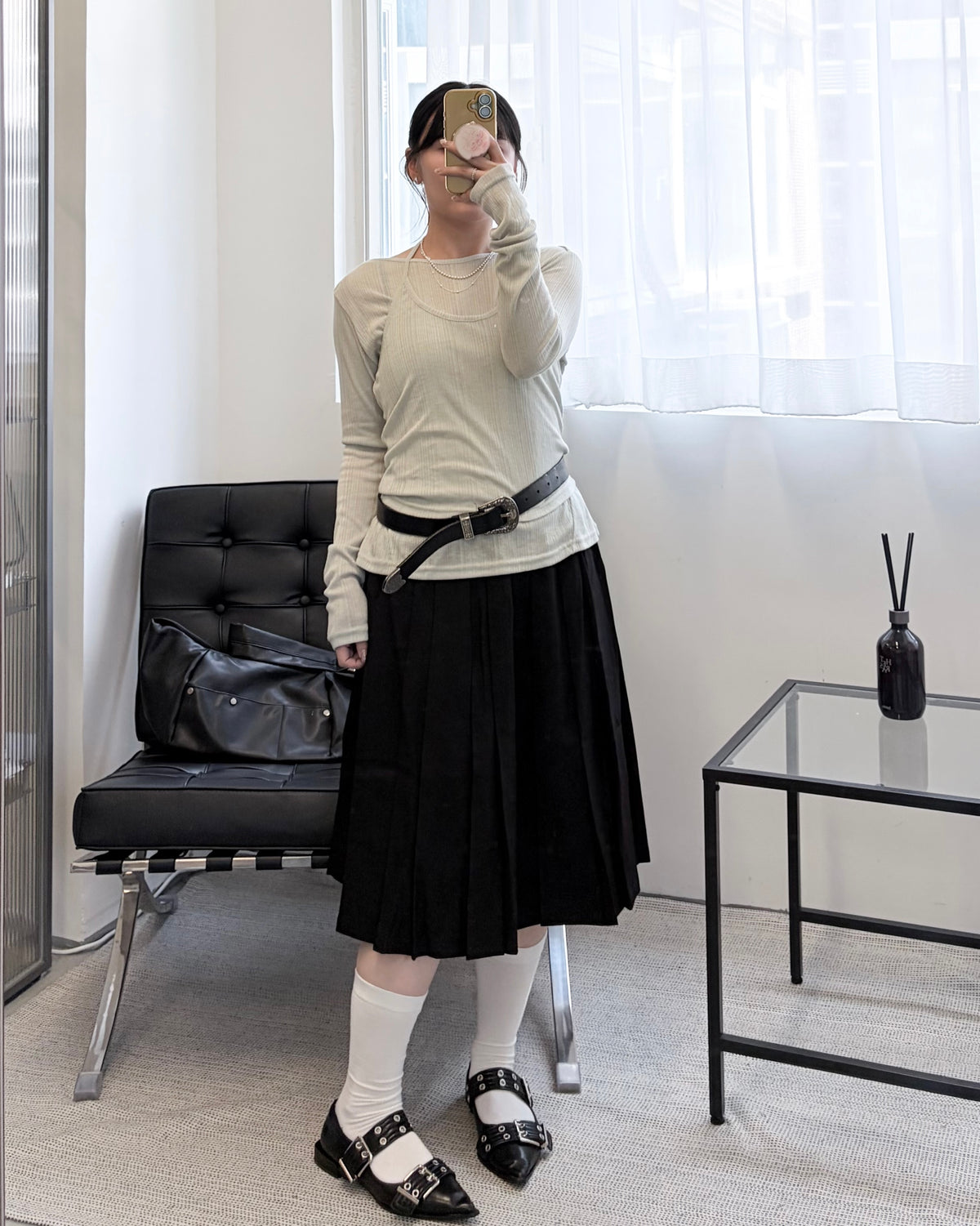 TP839- U Neck Set Top | White | Purple | Light Green