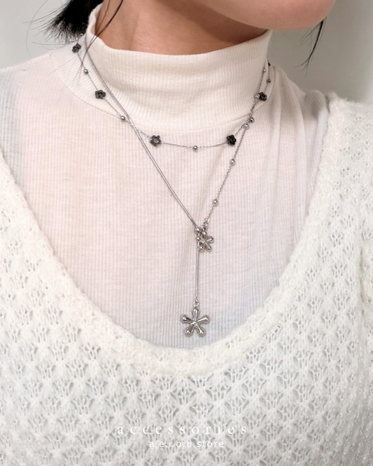 AC288- 花花活動長頸鏈