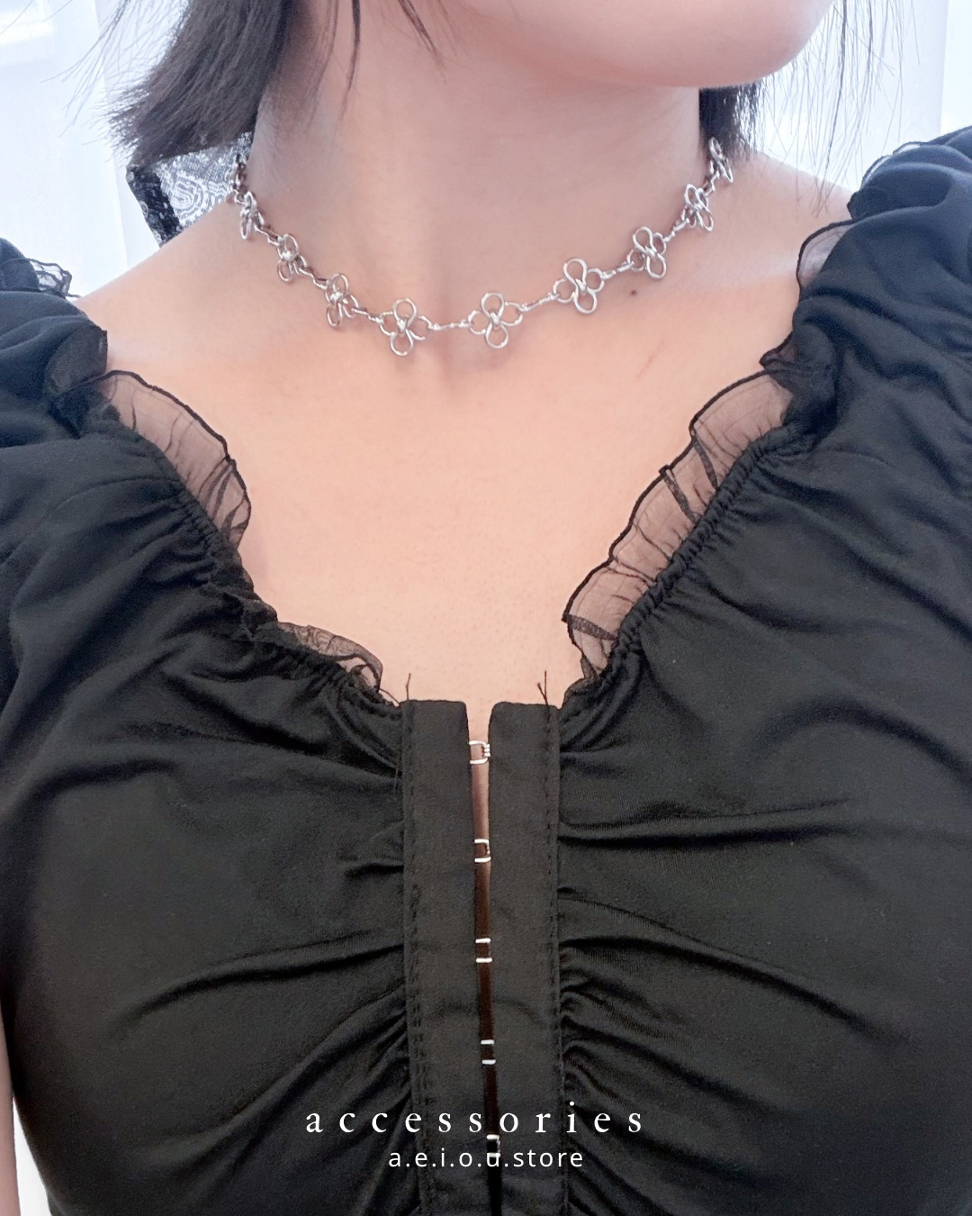 AC318- Floral Chains Necklace