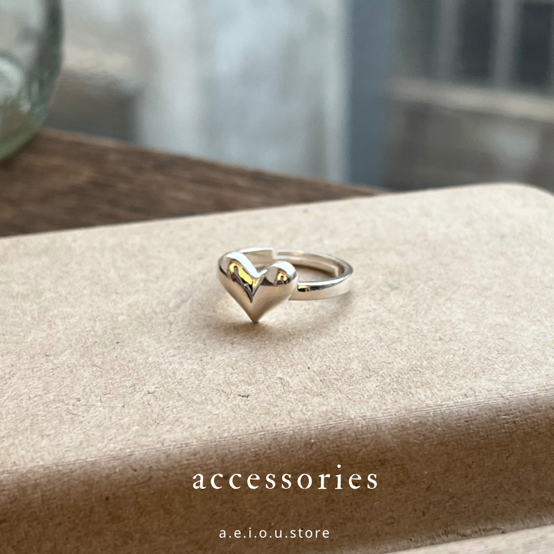 AC189- S925 Heart Ring