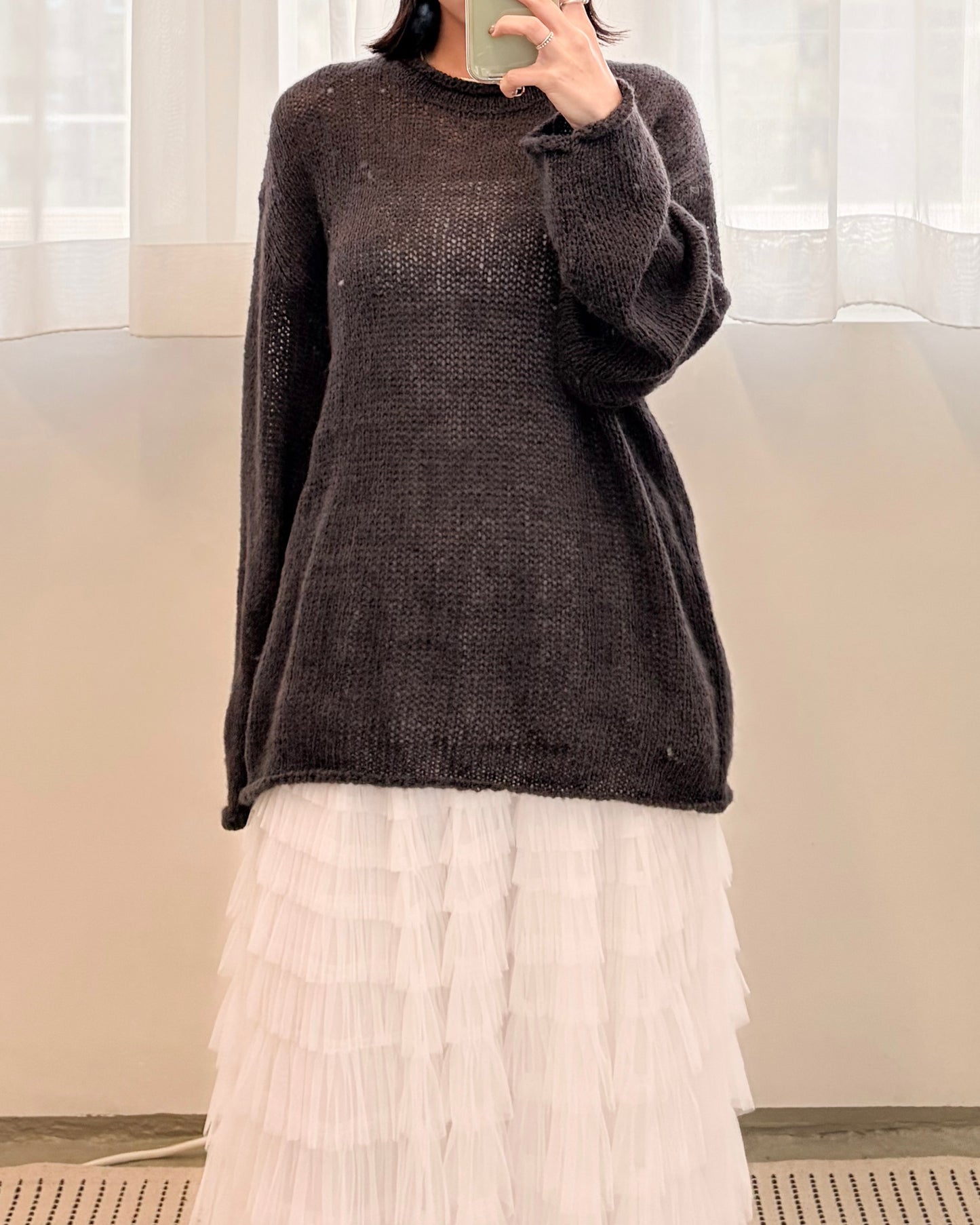 TP690- Classic Knit Top | White | Light Grey | Deep Grey