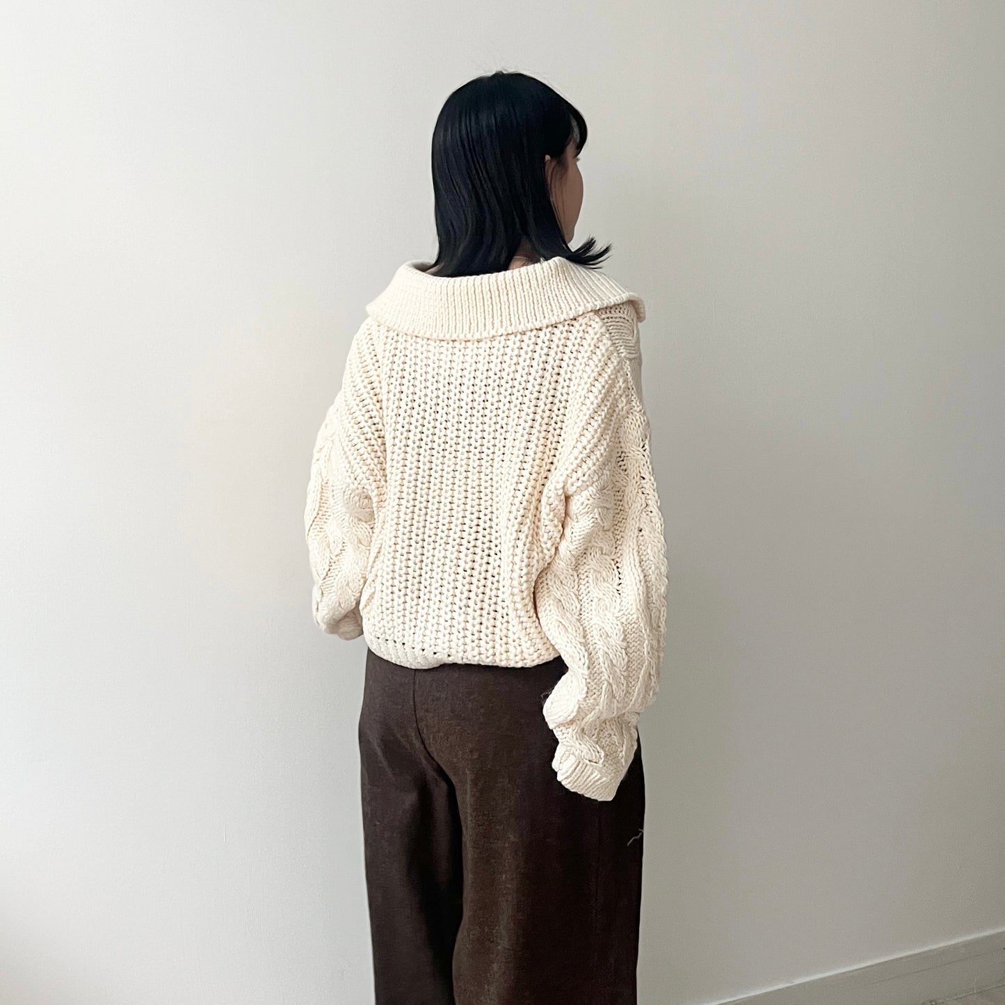 TP455- Short knitwear | Ivory