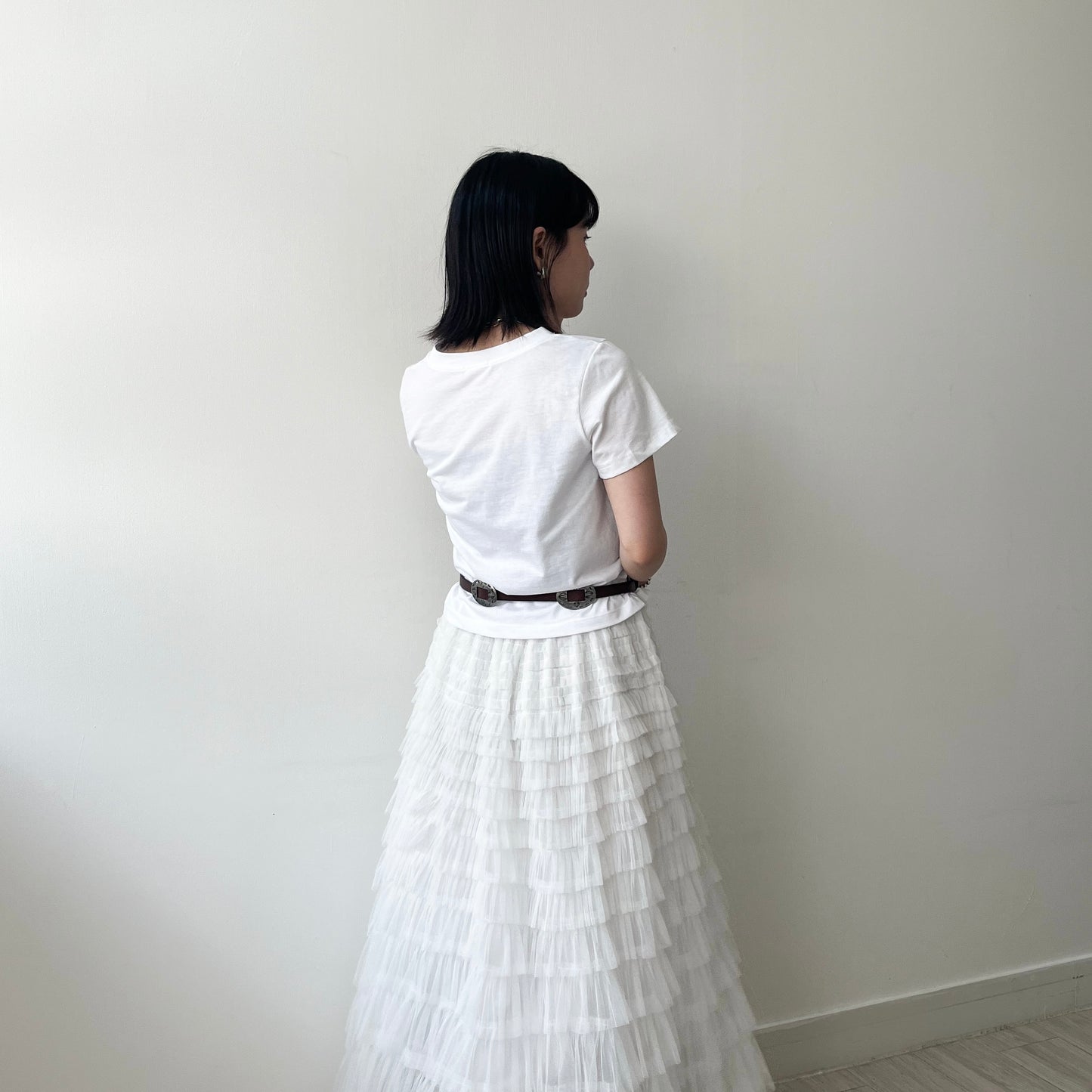 TP516- Apple Print Tee - White