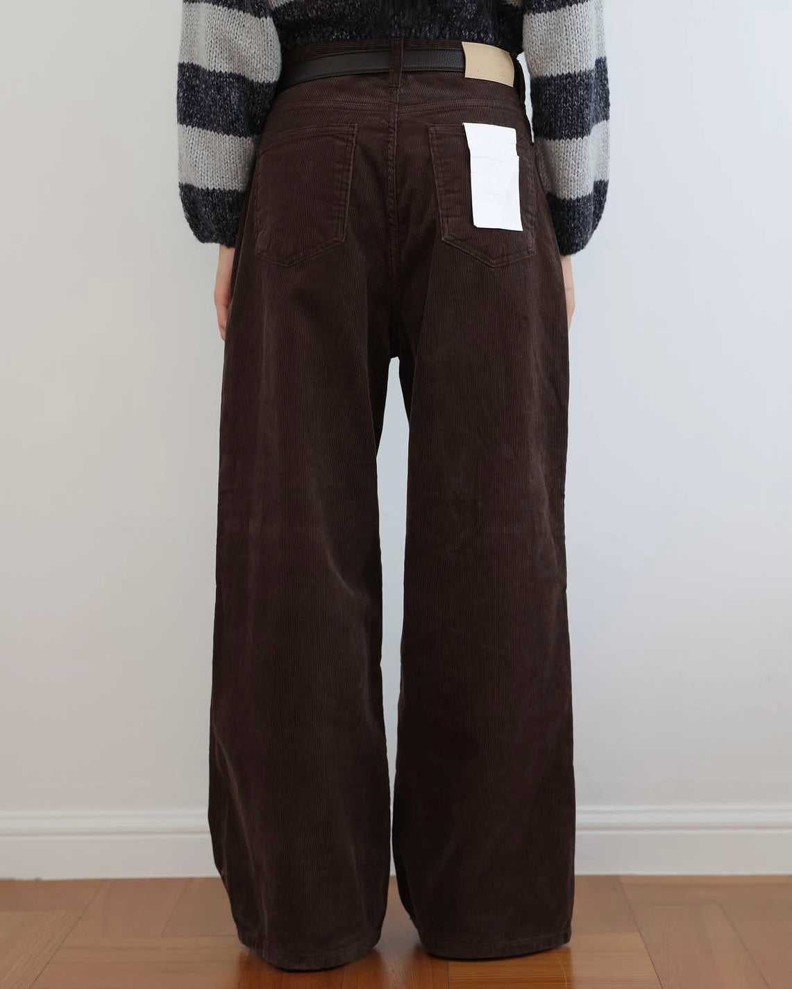 PT101- 燈芯絨直腳褲｜Brown | Black ( S / M )