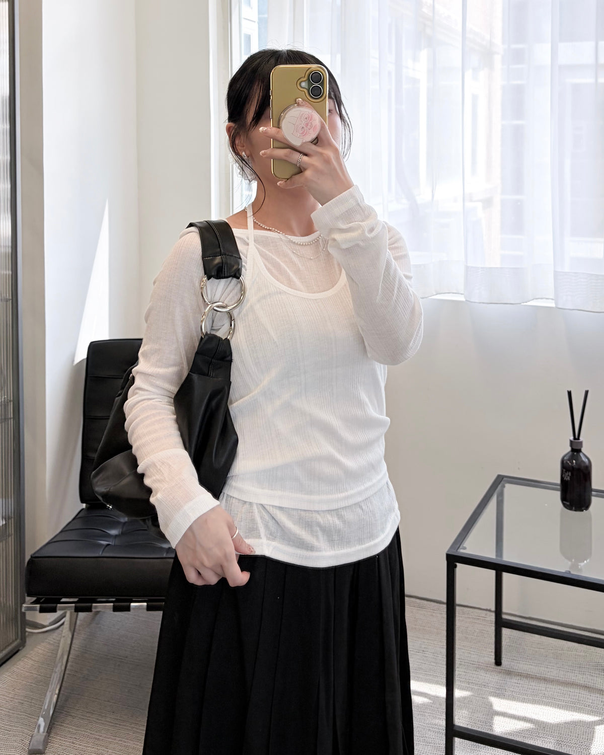 TP839- U Neck Set Top | White | Purple | Light Green