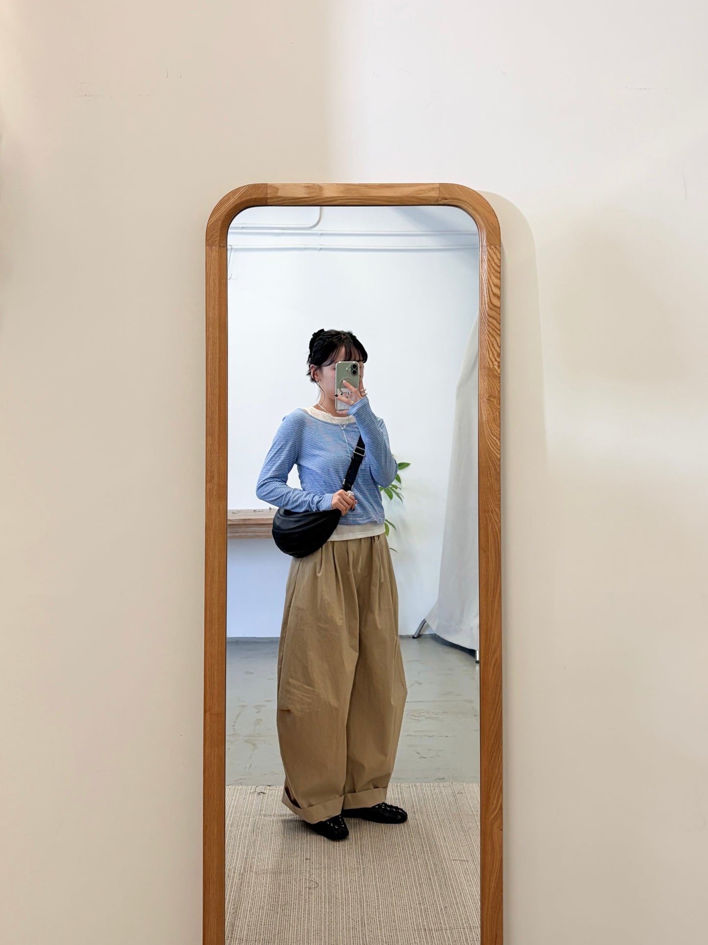 TP716- 2件裝橫間Top | Blue | Black