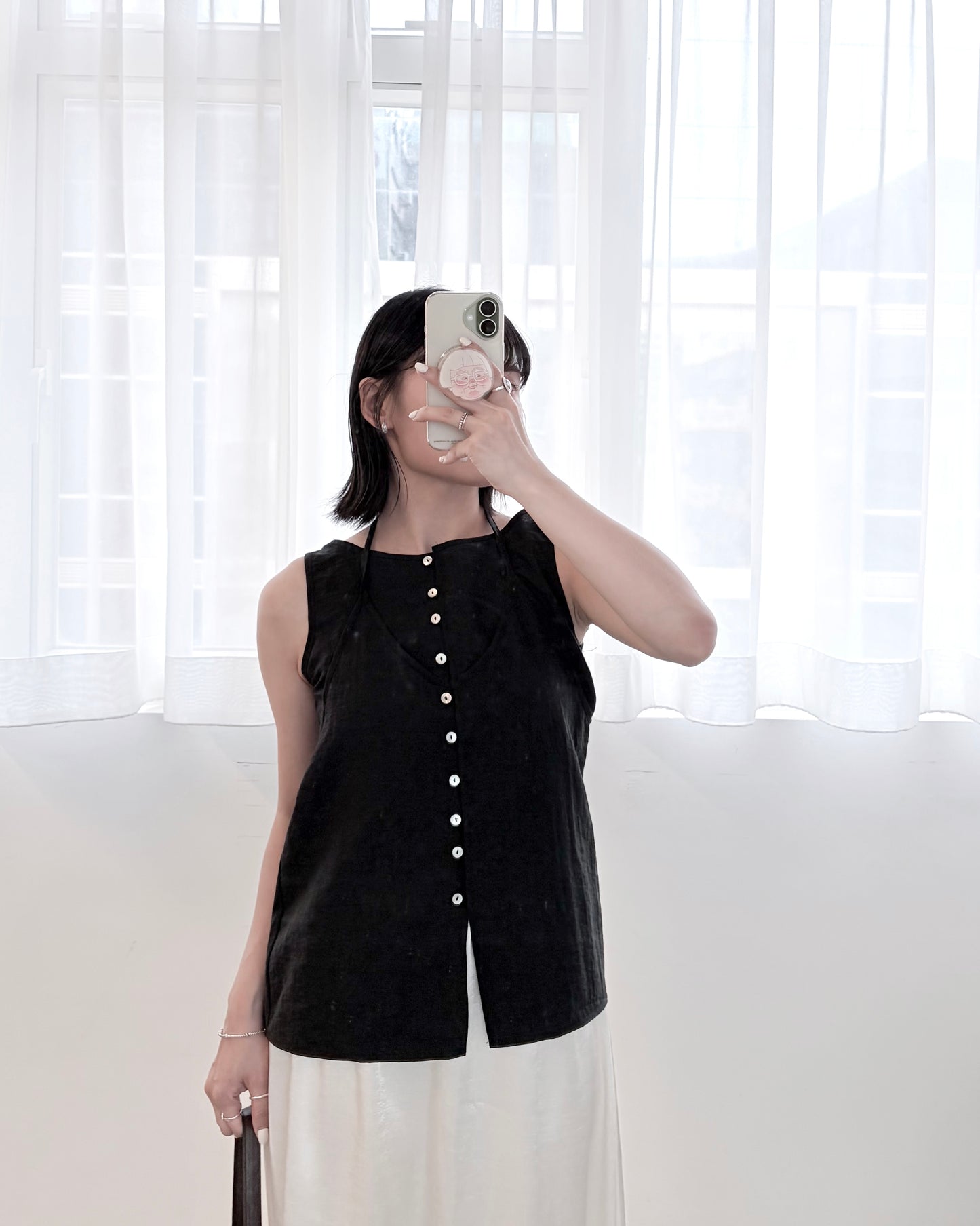 TP829- Office Vest | White | Black